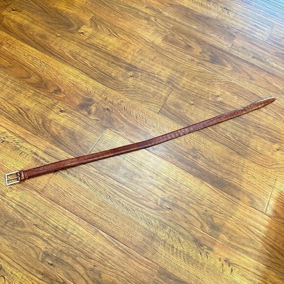 Mens Trafalgar leather croc embossed belt - Picture 6 of 6